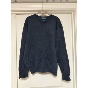 Polo Ralph Lauren, Men's crew neck knit sweater, Navy, Size XL